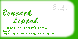 benedek liptak business card